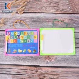 Placas de clipes 24,5 18,5cm Magnetic Kids Whiteboard Wipe Board Multi-Color Frame Mini Desenho Branco Pol￭cia de Apagar Pondando com caneta