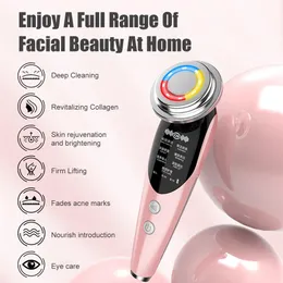 7 in 1 RF EMS Micro Current Liftting Device Vibration LED PO Therapy Face Skin Skin Rejuvenation Wrinkle Remover Facial Massager PE248O4223242