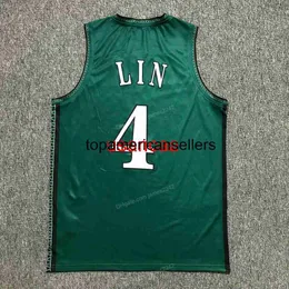 Custom Retro Jeremy Lin #4 Palo Alto VI Basketball Jersey Męskie zszyte zielone zielone koszulki