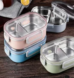 Stainless Steel Thermos Lunch Box for Kids Gray Bag Set Bento Box Leakproof Japanese Style Food Container Thermal Lunchbox321h5756699