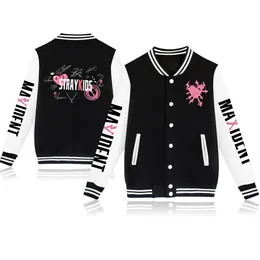 KPOP Stray Kids Maxident Album Baseball Jacke Frauen Männer Bomber Jacke Street Hip Hop Baseball Uniform Lässige Trainingsanzug