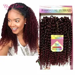 Savana Crochet Curly Extensions 3pcs Pack Kinky Curly Tress Ombre Bug Jerry Curly Style 10 -дюймовый синтетический плетение 252K