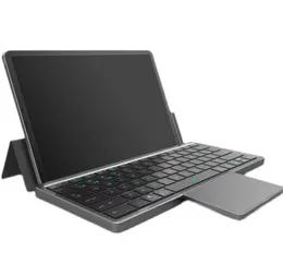 3 Channel Wireless Bluetooth Keyboard With Big TouchPad And PU Case Stand For Windows Android DS IPhone BT5.2 Rechargeable