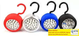 100 teile/los 24 LED Tragbare Haken Camping Licht Lampe Laterne Hängen Tasche ClipOn Licht 24LED