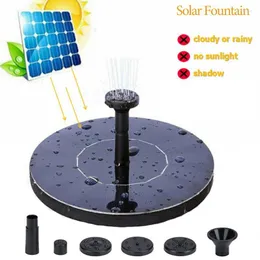 Gartendekorationen Solarbrunnen Wasser Schwimmende Wasserfallpumpe Pooldekoration Vogelbad Mini Powered Wate