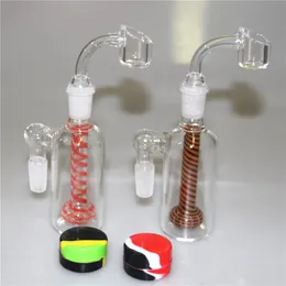 Стеклянная вода -бонги Бублер Dab Rig Shisha аксессуарный кальян кальян пепел с Quartz Banger Shurting Mowl Silicone Jar