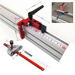 Professional Hand Tool Sets Aluminum Angle Miter Gauge Sawing Assembly Ruler Woodworking 400mm Alluminium Fence For Table Saw Router Wood
