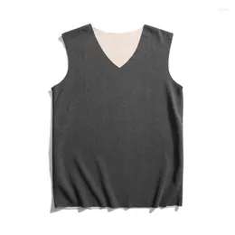Herentanktops L-4XL Plus Size Men Women Plain Color Mouwloos Shirt Gym Vest V-Neck All Season Clothing xxxxl