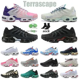 2023 Casual Terrascape Plus Running Shoes TN Plus Navy and Peachy Hues Sail Sea Pearl White Dark Beetroot Mint Green Black Lime Men Women Trainers
