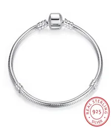 Vecalon Christmas Authentic 100 925 Sterling Silver Snake Chain Bracelet Joyer￭a de lujo 1723CM7488633