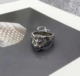 Women Men Tiger Head Ring with Stamp Vintage Animal Letter Finger Rings for Gift Party Fashion Jewelry Size 6104901053