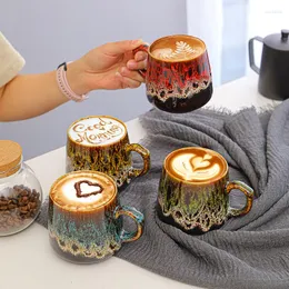 Mugs YOMDID Creative Coffee Mug Kiln Change Milk Juice Tea Cup Practical Water Ceramic Drinkware Kitchen Accessories