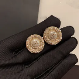 charm pearl inlaid letter C prototype earrings Brand designer womens pendant earrings Valentines Day Christmas