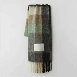 Sciarpe firmate classiche scozzesi in cashmere da donna Sciarpe calde al tocco morbido con etichette Sciarpa autunno inverno Scialli lunghi 35 * 250 cm