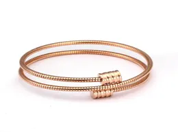 Мужчины женщины очарование манжеты браслеты простые модные круглые сети розового золота