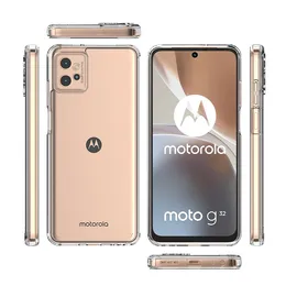 Telefonfodral För Motorola MOTO G62 5G G32 4G G42 E32 G52 G82 G71S G51 Transparent Klar E20 E30 E40 G31 G41 G22 E7 POWER E7I POWER E6I E6S G100 Edge S 1,5MM tpu Akryl C