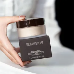 Laura Mercier Gevşek Toz Toz Yarı saydam Mini Gözenek Parlatıcı Kapatıcı Besleyici Firma Sun Blok Uzun ömürlü yüz Pudrası