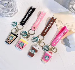 Creative Starbucks KeyChain Party Favor Cute Coffee Tea Cup Key Chain Par Bag Hanging Accessories Shop Small Gift7110912