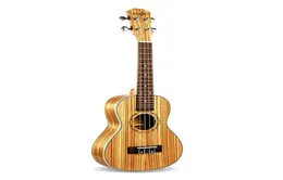 Concerto de 23 polegadas Zebra Wood Ukulele 4 Strings Hawaiian Mini Guitar Guitar