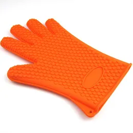 Silicone Organizer Insulated Heat Gloves Mitts Microwave Oven Gloves Hot Plate Clip Anti-scald Thicken Mitt Kitchen Tools SN4264
