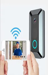 Wi -Fi Doorled Smart Wireless 720p Видео -камера облако хранения Дверь Колокол CAM Водонепроницаемый дом безопасности дома Silver117428811