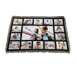 Sublimation 9 Panel Blanket 15 Panel Blanket with tassel white color Easily Personalised Memorial gift Valentine039s Day gift3141400