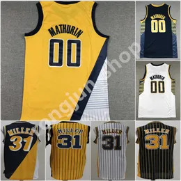 2022-23 Basketball Jersey Stitched and Embroidery Reggie 31 Miller Bennedict 0 Mathurin Mens Shirts