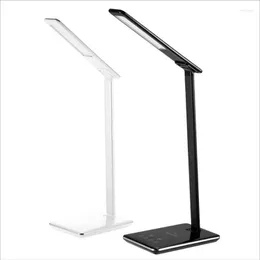 Table Lamps LED Smart Phone Wired Wireless Charging Desk Lamp 5W/10W Multifunctional Folding Learning