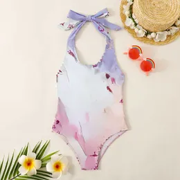 Brand casual Women's Swimwear designer design New Children's Fashion Baby Girls' One-piece swimsuit size 90-150