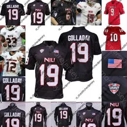 Odzież piłkarska American College Koszulki piłkarskie Northern Illinois Koszulka NIU NCAA College Kenny Golladay Rocky Lombardi Harrison Waylee Antario Brown Thornton Ra