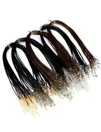 Collar de serpiente de cuero de cera de bronce Ropas 45 cm Cordillera Cadena de alambre de alambre de cuerda con arco de langosta Diy Fashion Jewelry Accesori5735088