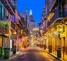 New Orleans Night Bourbon Street Vinyl Pography Backdrops Seamless Po Booth Backgrounds for Louisiana Travel Studio Props1275144