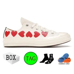 CDG 1970s Casual Shoes Canvas Mens Women Trainers Sneakers Classic Polka Dot White PLAY Blue Quartz All-over Natural EUR 35-44 with Box tz