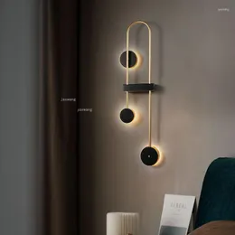 Lampa ścienna Lampka luksusowa nordyckie lampy LED nowoczesne obok sypialni kinkiety oświetlenia dekoracje pomieszczenia kuchenne wewnętrzne