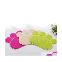 Andra hundf￶rs￶rjningar Paw Shape Puppy Feeding Mats Dish Bowl Food Water Feed Tabell 10 F￤rgmatta Pet Supply Cirka 30 cm x 40 cm W OTPEC