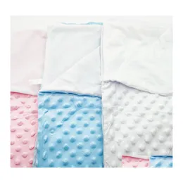 Blankets Polyester Sublimation Baby Blanket Thermal Heat Transfer Warm Soft Sofa Bed With Mas Beads 30X40 Inch Drop Delivery Home Ga Dhdzt