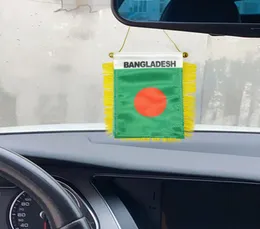 Бангладеш Фринги Окно висящий флаг 10x15 см Двусторонний мини -биржевой флаги Бангладеш с всасывающей чашкой для двери домашнего офиса D5430810