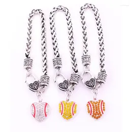 Charm armband sportig stil baseball m￶nster hj￤rth￤nge idrottare bra g￥va v￤lj h￶gklassig zinklegering ge droppe