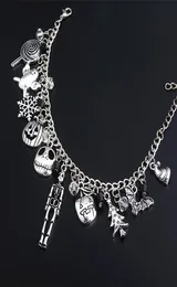 Link Chain The Nightmare Before Christmas Bracelet Jack Skellington Snowflakes Pumpkin Skull Charms Bangle Bracelets Halloween Je6508661
