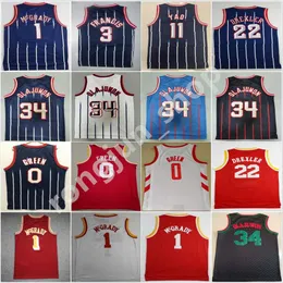 2022-23 Steve 3 Francis Clyde 22 Drexler Hakeem 34 Olajuwon Tracy 1 McGrady Basketball Jalen 4 Green Jersey Stitched and Embroidery Mens Shirts