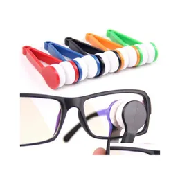 Andra hush￥llsreng￶ringsverktygstillbeh￶r Mini Eyeglass Microfiber Brush Sun Glass Cleaner SPELACLES Clean Borstes Eyewe Otqme