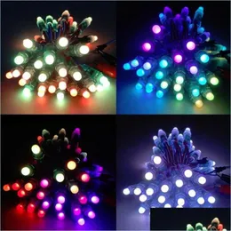 Led Modules Rgb Ws2811 Ic Pixel Mode Lights 12Mm Ip68 Waterproof Point Dc 5V String Christmas Addressable Light For Letters Sign Dro Dhlx8