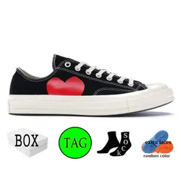 CDG Anni '70 Scarpe casual Canvas Uomo Donna Scarpe da ginnastica Sneakers Classic Pois Bianco PLAY Quarzo blu All-over Naturale EUR 35-44 con scatola yh