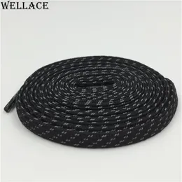 Wellace 3m Düz Danteller Renkli Bootlaces Düz Siyah Ayaklar Çapraz Tahıl Yansıtıcı Ayakkabı Dantelleri Özel Logo Scovelaces 120274o