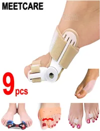9 шт. Большой большой палец на ногах Hallux Valgus Orthosis Correction Splint Toes Выпрямитель ноги.