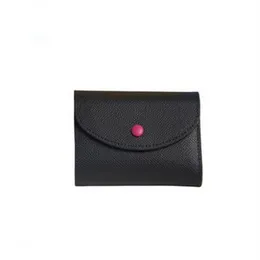 Real Leather Rosalie Coin Purse Mini Pochette Designer feminino compacto key Card Card Accessoires Emilie Sarah Victorine Wallet com 3332k