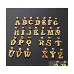 Pendant Necklaces Gold 26 Letter Necklace Charm Personalized Alphabet Az Fashion Twist Chain Jewelry For Women Men Dhs Drop Delivery Dhj9B