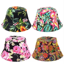 Crianças Flores Sun Bacia Cap 2018 Novos Dots Florais Sunshine Leisure Kids Fisherman Hat Girls UV Sun Protetive Bucket Hat 20 Colo261D