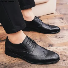 Dress Shoes Luxury Party For Men 2022 Brogue Leather From Italy Oxford Formal Sapato Social Masculino Chaussure