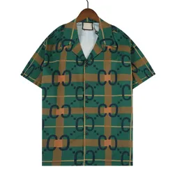 Новые Дизайнерские Рубашки Пляжные Шорты Мужская Мода Письмо Печати Боулинг Повседневные Рубашки Мужчины С Коротким Рукавом Гавайи Классическая Рубашка Бизнес
